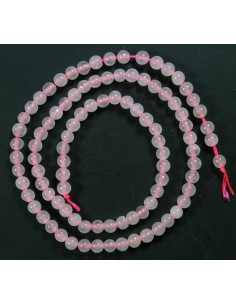 Collar Cuarzo Rosa 4mm