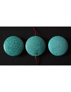 Piedra Ranurada Turquesa Reconstituida Redonda 2