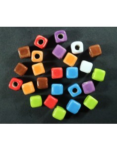 Cuentas Ceramica Cubo Multicolor
