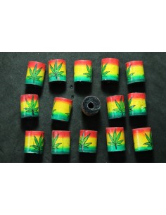 Cuentas Ceramica Rasta Tubo