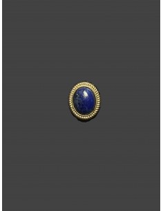 Lapis Lazuli Ranura Laton Oval