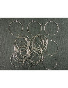 Aros Plateados Para Pendientes