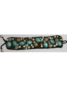 Pulsera hilo encerado piedra 2