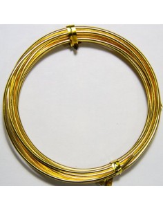Alambre de Aluminio Dorado 2mm 2