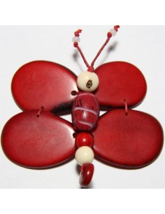 Broche Tawa Libelula Rojo  2