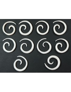 Pendientes de Hueso Espiral 2