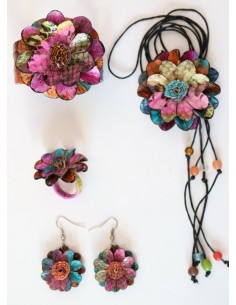 Set Accesorio Cuero Naranja 
