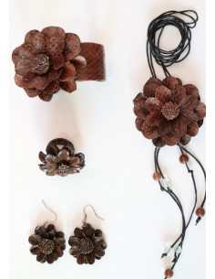 Set Accesorio Cuero Naranja 