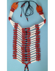 Colgante Pechera de Hueso Rojo 2