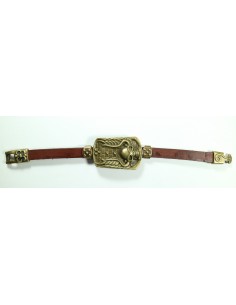 Pulsera de Cuero metal 4