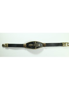 Pulsera de Cuero Metal 19